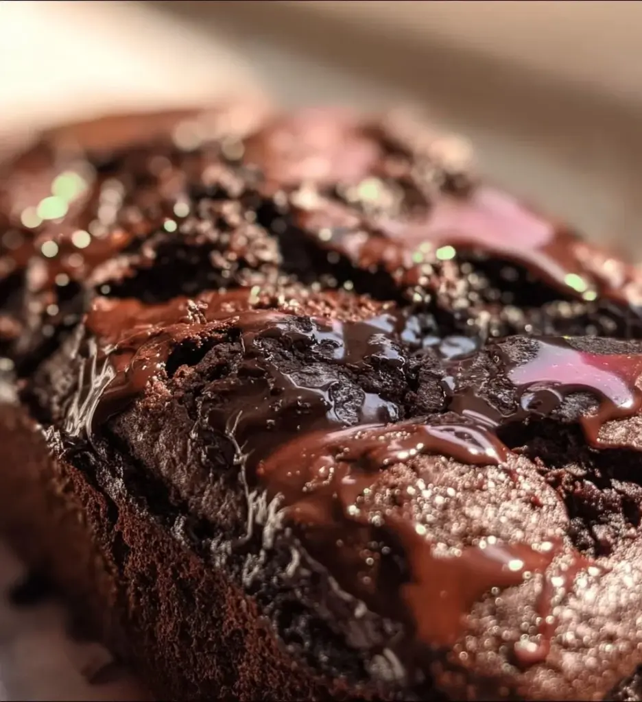 Delicious hot fudge brownie bread, a rich and fudgy dessert bread