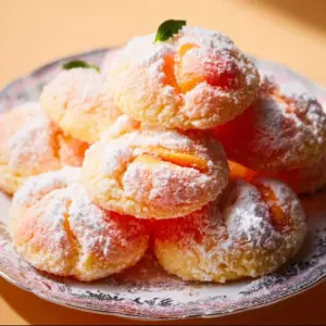 Italian-inspired Peach Cookies with a fresh fruit filling