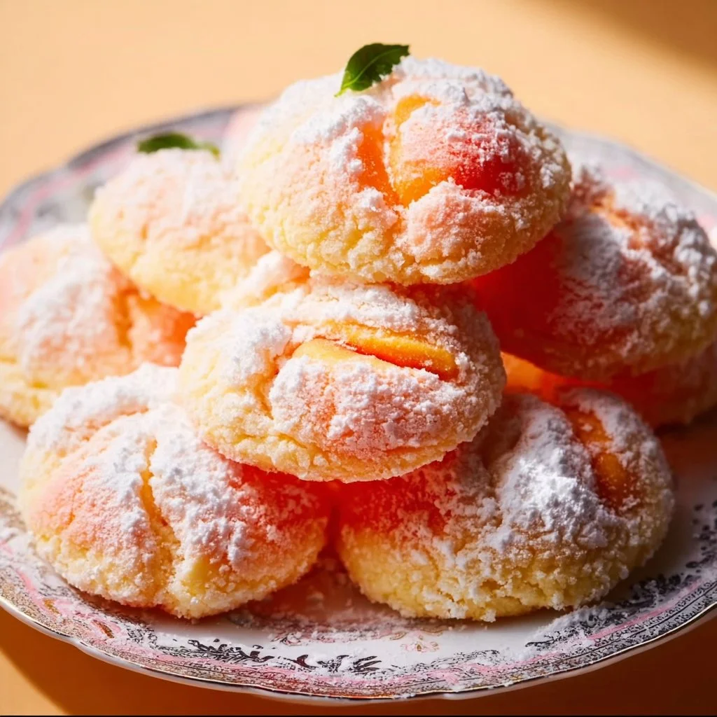 Italian-inspired Peach Cookies with a fresh fruit filling