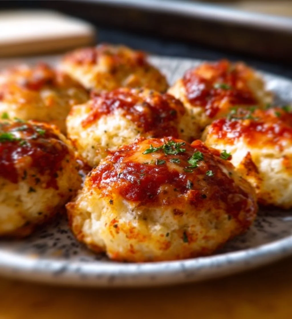 Delicious Keto Cottage Cheese Pizza Bites served on a wooden platter.