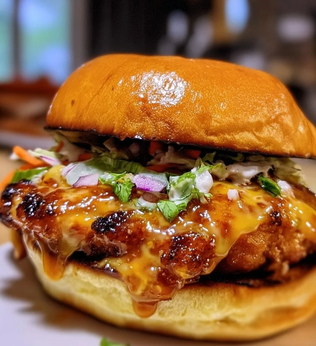 Maui Wowie Chicken Sandwich with fresh ingredients and vibrant flavors