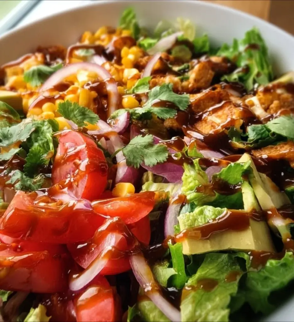 Colorful Southwest Salad with fresh vegetables and beans