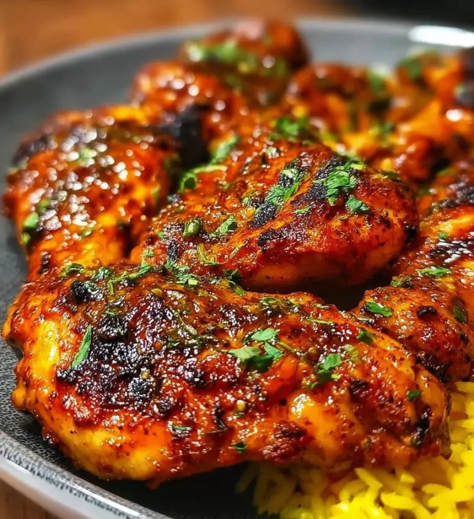 Spicy peri peri chicken dish served with sides in Portuguese style