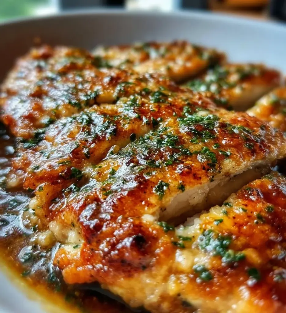 Plate of Steakhouse Parmesan Chicken served with sides