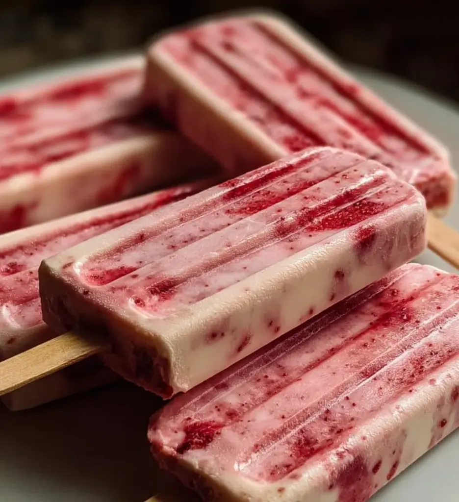 Delicious strawberry yogurt popsicles perfect for summer treats