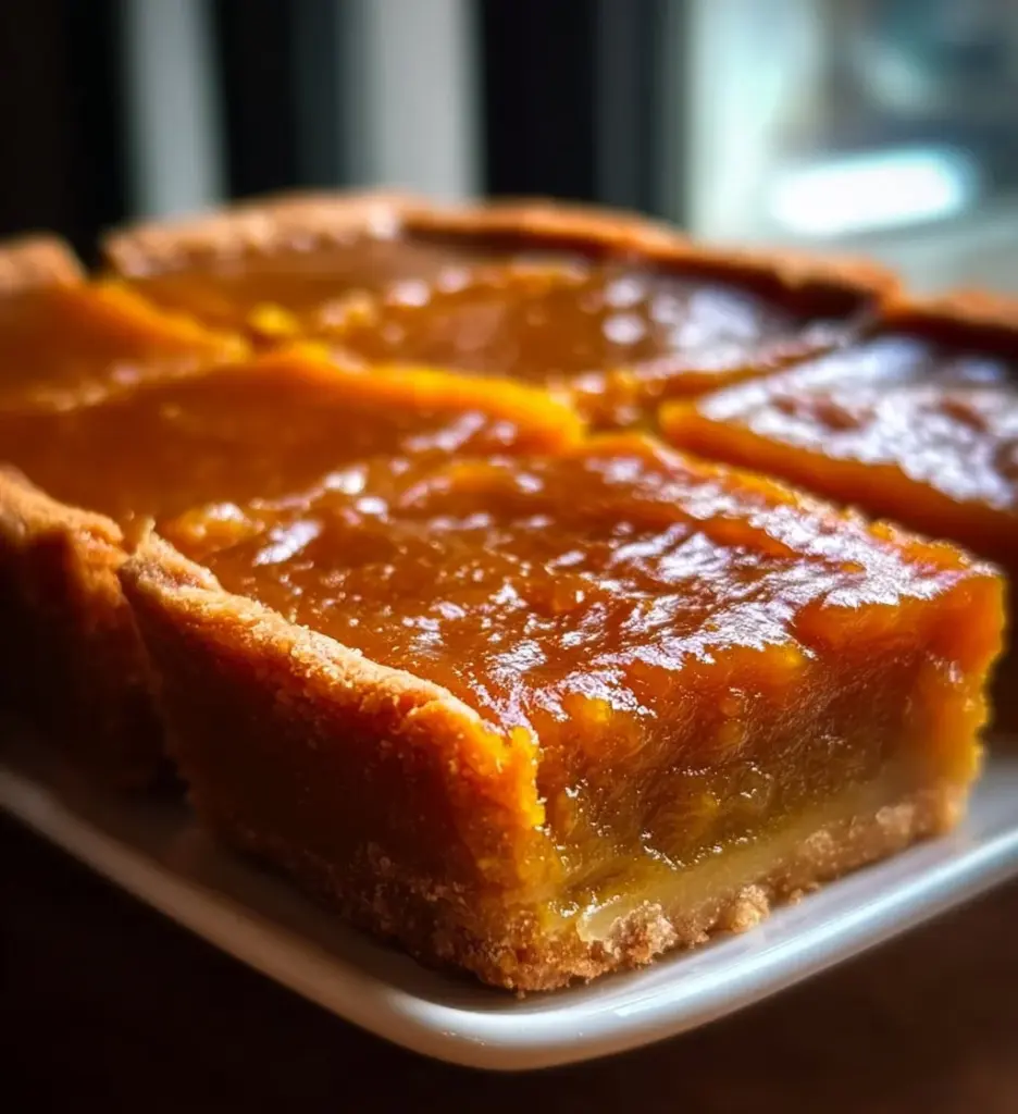 Delicious sweet potato pie bars topped with whipped cream and nuts