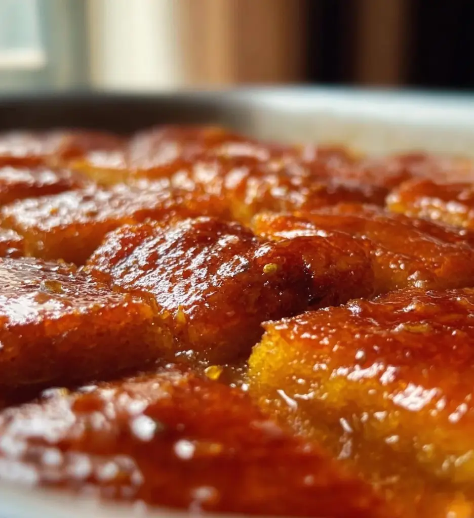 Delicious Turkish semolina cake topped with syrup and nuts
