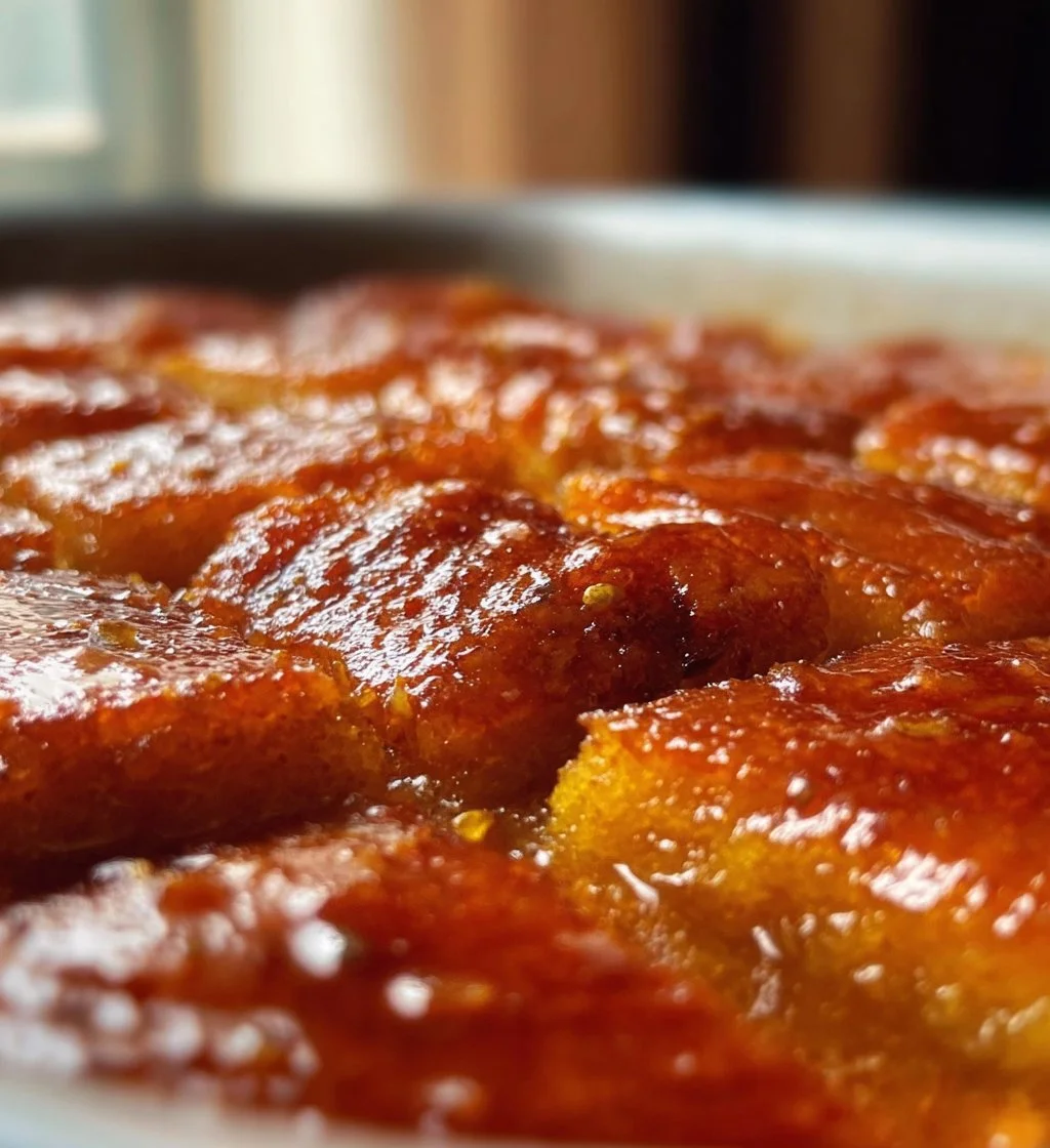 Delicious Turkish semolina cake topped with syrup and nuts